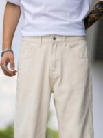 Buy JVX Men Mid Rise Jeans | Looses Fit Denimjeans | Baggyjeans (Njj-04) (Numeric, 36, Cream) - Image 5