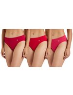 Buy Van Heusen Women Bikini Panty - 100% Super Combed Cotton - Pack of 3 - Anti Bacterial, No Marks Waistband, Wicking, Moderate Coverage_11103_Dark Assorted Solid_M