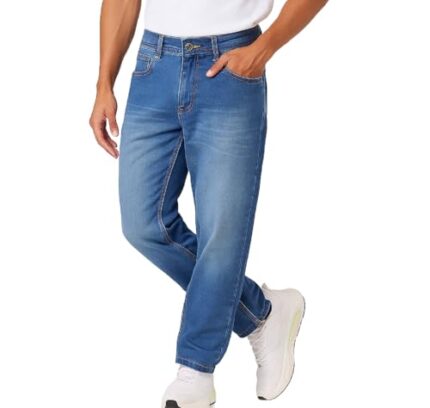 Buy London Hills Men High Rise Regular Fit Jeans | Jeans For Man Light Blue, 36