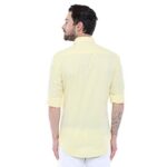 Dennis Lingo Men's Cotton Yellow Green Solid Casual Shirt (C301_Yellow_XL)  : Clothing & Accessories - Image 4