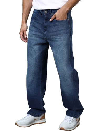 London Hills Men Jeans | Baggy Fit Jean's for Man | Loose Fit High Rise Denim | Stretchable Casual Wear Jean,s | Dance Rap Rapping Style Pant for Men | Denim Cotton Jeans (0)  : Clothing & Accessories