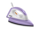 Buy USHA Armor 1100 watts Dry Iron with Shock Proof Plastic Body | Single Coat Black Non Stick Soleplate for Longer Durability|Overheat Safety Shutoff |180° Swivel Cord | 2 Years Warranty|(Purple & White) Online at Low Prices in India -  - Image 4