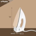 Buy Bajaj DX-7 1000 Watts Dry Iron | Advance Soleplate And Anti-Bacterial German Coating Technology | Light Weight Iron | Thermal Safety Fuse | 360 Degree Swivel Cord | 2-Yrs Warranty 【White】 Online at Low Prices in India -  - Image 6