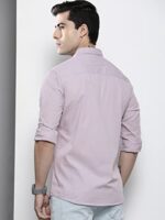 The Indian Garage Co Cotton Men's Slim FiT-Shirt (1121-Shpo131-11_Lilac S)  : Clothing & Accessories - Image 4