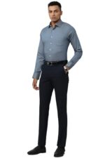 Van Heusen Cotton Men's Fitted Shirt (VHSFRSLBW67779_Medium Blue 42)  : Clothing & Accessories - Image 5
