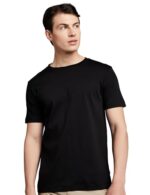Symbol Premium Cotton Men's Super Soft Round Neck Solid T-Shirt Regular Fit (SYP-A22-TS-01_Black_M) : : Fashion