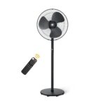 Buy atomberg Renesa 400mm Pedestal Fan | 5-star rated | Ideal for Home & Office | Silent BLDC Stand Fan | 6 Speeds | 35W | Remote with Oscillation, Timer, Sleep | 2 Years Warranty (Midnight Black) Online at Low Prices in India - 