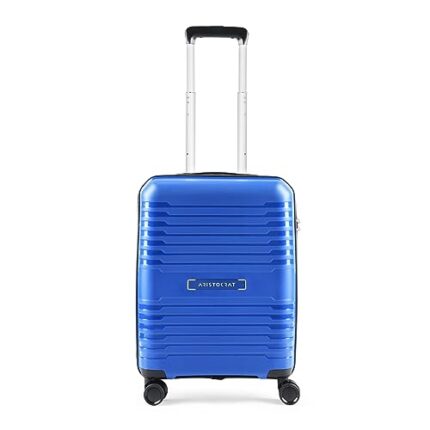 Aristocrat Harbour Cabin Trolley Bag 55 cm | Small | Polypropylene Hardshell Sided Luggage | Smooth 8-Wheel Suitcase | Combination Lock with Sturdy Zipper | 7-Year Warranty - Unisex (Blue)  : Fashion