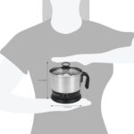 Electric Multipurpose Kettle | for boiling Water, Eggs | Making Tea, Coffee| Stainless Steel Body with Automatic Shut-off | 18.3L x 15.7W x 19.1H cm | 1.2 L | 220 Volts | Silver, Black  : Home & Kitchen - Image 8