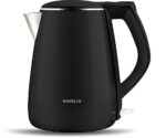 Havells Aqua Plus Electric Kettle 1.2 Litre, 1250 Watt | 304 Stainless Steel Inner Body | Cool Touch Body | Auto Shut-Off |Wider Mouth| 2 Year Warranty (Black)  : Home & Kitchen
