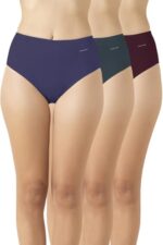 Buy Van Heusen Women Hipster Panty - 100% Super Combed Cotton - Pack of 3 - Anti Bacterial, No Marks Waistband, Wicking_11101_Dark Assorted Solid_M