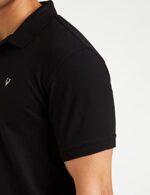 Buy Allen Solly Men's Plain Regular Fit Cotton Polo (AMKP317G04249_Jet Black_Large) - Image 5