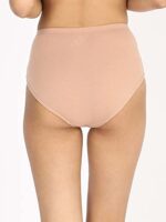 NYKD Cotton Anti-Microbial Panties for Women, Seamless, High Rise, Full Brief, Stretch Full Rear Coverage with Inner Elastic Panty (Combo Pack of 3) Full Brief, NYP104, Black,Nude,Black, L, 1N  : Fashion - Image 5