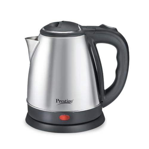 31gllQBIFL.jpg Prestige 1.5 litre PKOSS Stainless Steel Electric Kettle | 1350 Watts| Elegant Design | Cool-touch Handle and Lid | Automatic Cut-Off and Single-Touch Lid Locking. | Silver : Home & Kitchen - Image 1