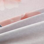 Story@Home Bedsheet for King Size Bed Digital Printing 300TC Satin Finish with 2 Pillow Covers, 250 cm X 270 cm, Baby Pink & White, Geometric | Double Bed Bedsheet | Perfect for Home Decor  : Home & Kitchen - Image 9