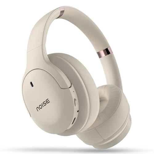 Version 1.0.0 Noise Airwave Max 4 Wireless Over Ear Headphones with 70H Playtime, ENC, 40mm Driver, Low Latency(up to 40ms), Dual Pairing, BT v5.4 (Calm Beige) : Electronics - Image 1