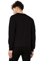Buy LEOTUDE CASUAL JACKET For Men's Loopknit Full Sleeve Regular Fit Solid Bomber Jacket (Color Black) - Image 5