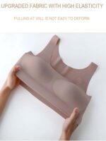 Buy DClub Comfort Revolution Seamless Bra Easy lite Full-Coverage Wireless Everyday Bra with CloudSoft Comfort with Removable Pad. Nude - Image 4