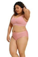 Buy Van Heusen Women Minimizer Bra - Cotton Elastane - Wireless, Non Padded, Full Coverage, Plus Size_22011_Old Rose_42DD - Image 3