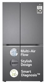LG 655 L Frost-Free Smart Inverter Double Door Side-By-Side Refrigerator (GL-B257HDSY, Dazzle Steel, Express Freeze | Multi Air-Flow)  : Garden & Outdoors