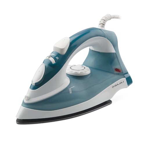 31zQfRtKMUL.jpg Buy Bajaj MX 3 Neo Steam Iron | 1250 Watts Power For Faster Ironing | Vertical & Horizontal Ironing | Spray Function | Anti-Bacterial & Non-Stick Soleplate Coating | 2-Yr Warranty By Bajaj 【Blue】 Online at Low Prices in India - - Image 1