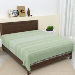 Värde 210 TC Handmade Double Bedsheet | Without Pillow Cover | Handloom Cotton Bedsheets for Double Bed | Bed Sheet Size (90X100 Inches, 7.5 x 8.3 Feet | Oxley)  : Home & Kitchen