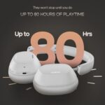 Noise Newly Launched Airwave Max 5 Wireless Over Ear Headphones with Adaptive Hybrid ANC (up to 50dB), HFA Tech, 80H Playtime, Dual Pairing(Calm White)  : Musical Instruments - Image 6