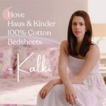 Buy Haus & Kinder Pure Cotton Queen Size Bedsheet with 2 Pillow Cases, 186 TC Bedsheet for Double Bed, 90X100 Inches Bed Sheet-Garden of Joy Online at Low Prices in India -  - Image 9