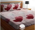 Buy Revive Home Premium Heavy Cotton Elastic Fitted Printed Bedsheets with 2 King Size Pillow Covers | Double Bed with All Around Elastic 350 TC | 72 x 78 x 10 Inch King Size Fitted | - Rose Gold Online at Low Prices in India - 