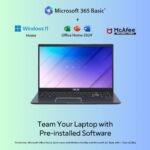 ASUS Vivobook Go 15, Intel Celeron N4500, Fingerprint Sensor (Intel HD iGPU/8GB RAM/512GB SSD/FHD/15.6"/60Hz/42WHrs/Windows 11/M365 Basic (1Year)*/Office Home 2024/Star Black/1.57 kg) E510KA-EJ9011WS  : Electronics - Image 4