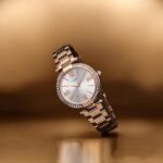 Buy styledose Analogue Wrist Watches for Women's & Girls&Miss&Ladies Luxury Blue Dial with Roman Marker in Diamond Studded Round case with Rose Gold brecelet Strap Stylish Quartz Watches (Off White) - Image 7