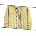 Buy MiraMichi Men's Full Sleeve Corduroy Striped Casual Jacket, Ideal for Stylish Everyday Outfits (Yellow, 2XL) - Image 6