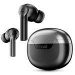 boAt Airdopes 300, Cinematic Spatial Audio, 50HRS Battery, 4Mic AI ENx, Fast Charge, App Support, Low Latency, IPX4, v5.3 Bluetooth Earbuds, TWS Ear Buds Wireless Earphones with mic (Gunmetal Black)  : Electronics