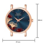 LOUIS DEVIN Rose Gold Plated Mesh Chain Analog Wrist Watch for Women (Blue Dial) | LD-RG162-BLU  : Fashion - Image 4