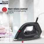 Buy Havells Dry Iron Dazzle 1100 Watts, Iron Press, Greblon Non Sick Soleplate with German Technology, Shock Proof Body, Aerodynamic Design, 360° Swivel Cord, 2 Year Manufacturer Warranty (Black) Online at Low Prices in India -  - Image 6
