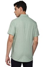 Allen Solly Men's Cotton Printed Fitted Shirt (ASSHQSPP035341_Green 40)  : Clothing & Accessories - Image 3