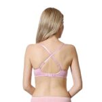 Buy Van Heusen Women Bra - Cotton Easy Set Lycra - Anti Bacterial, Wireless, Padded, Full Coverage, Breathable, Pink, 34D - Image 3