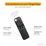 Buy atomberg Renesa 400mm Pedestal Fan | 5-star rated | Ideal for Home & Office | Silent BLDC Stand Fan | 6 Speeds | 35W | Remote with Oscillation, Timer, Sleep | 2 Years Warranty (Midnight Black) Online at Low Prices in India -  - Image 5