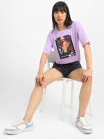 Buy JUNEBERRY Stylish Crop Top for Women, Half Sleeves Crop Top, Cotton Crop t Shirts for Women & Girls, Women Crop Top T Shirt, Tops for Women - Image 2