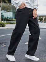 KOTTY Men's Solid Regular Fit Mid Distressed Fashionable Trendy Denim Jeans(Black,28)  : Clothing & Accessories - Image 3