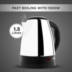 Butterfly EKN 1.5 Litre Stainless Steel Electric Kettle | 1500 W | 360� Swivel Power Base | Auto Shut Off | For Hot Water, Tea, Coffee, Noodles | Dry Boil Protection |  : Home & Kitchen - Image 2