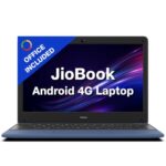 JioBook 11 with Lifetime Office/Android 4G Laptop Mediatek 8788 (JioOS) / Octa-core/ 4GB RAM / 64 eMMC Storage/Thin and Light Laptop (11.6 inch, 990 Grams)/ Dual Band WiFi + SIM/Blue  : Electronics