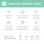 Huesland by Ahmedabad Cotton 144 TC Cotton Bedsheet for Double Bed with 2 Pillow Covers - White, Blue  : Home & Kitchen - Image 6