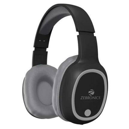 ZEBRONICS THUNDER Bluetooth 5.3 Wireless Headphones with 60H Backup, Gaming Mode, Dual Pairing, ENC, AUX, Micro SD, Voice assistant, Comfortable Earcups, Call Function(Black)  : Electronics
