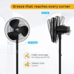 Buy atomberg Renesa 400mm Pedestal Fan | 5-star rated | Ideal for Home & Office | Silent BLDC Stand Fan | 6 Speeds | 35W | Remote with Oscillation, Timer, Sleep | 2 Years Warranty (Midnight Black) Online at Low Prices in India -  - Image 6
