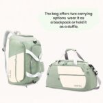 Buy Storite Nylon 54 Cm Imported Multi Purpose Travel Duffle Bag for Women with Dry and Wet Pocket, Lightweight Waterproof Backpack Carry Luggage Bag with Shoe Compartment (Pista Green, 53 x 23 x 24 cm) - Image 6