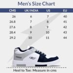 Buy BRUTON Premium Casual Sneaker Shoes with Synthetic Upper Lightweight Comfortable Mid Top Sneaker Shoes for Men's & Boy's -8 UK White/Black - Image 9