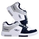 Buy BRUTON Premium Casual Sneaker Shoes with Synthetic Upper Lightweight Comfortable Mid Top Sneaker Shoes for Men's & Boy's -8 UK White/Black - Image 7