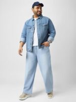 Buy Urbano Plus Men's Light Blue Regular Fit Washed Full Sleeve Denim Jacket (plusjaktp-denimball-lblue-5xl) - Image 5