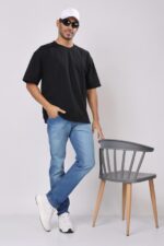 Buy London Hills Men High Rise Regular Fit Jeans | Jeans For Man Light Blue, 36 - Image 4